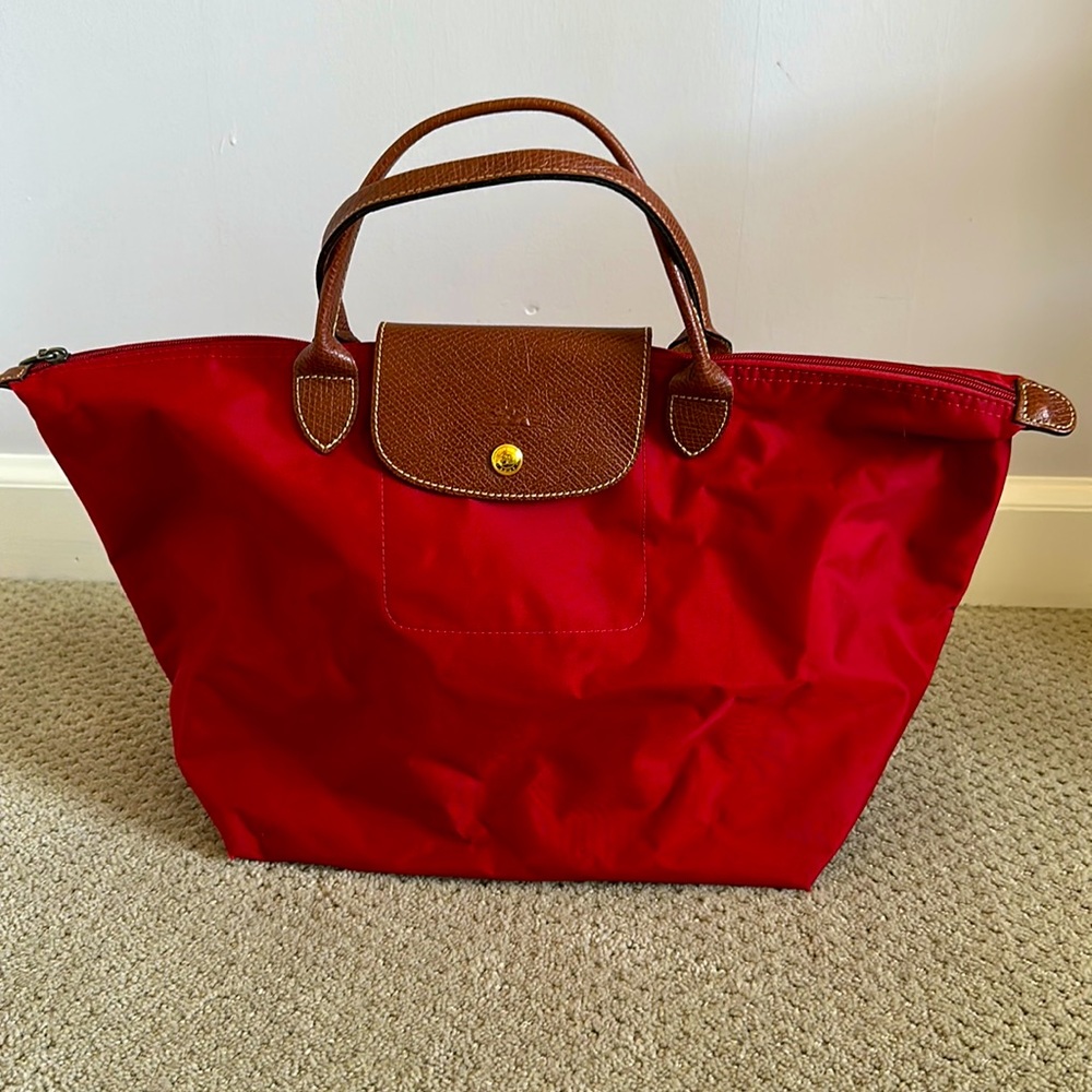 Longchamp Le Pliage Original Tote in Red